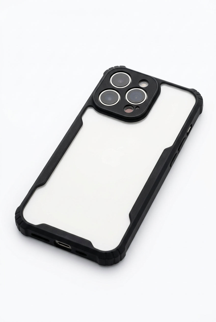 COVER ANTISHOCK IPHONE BORDO NERO