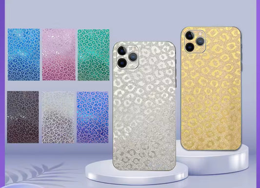 BACK SKIN GLITTER LEOPARDO ORO